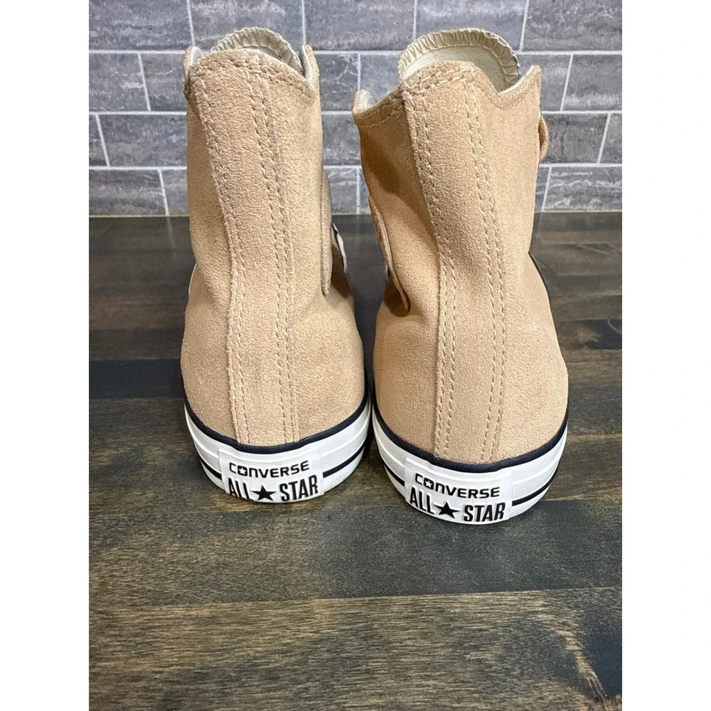 Converse Chuck Taylor All Star Hi Suede Leopard Print Tan Sneakers Wmns 12 Mn 10 - Picture 4 of 10